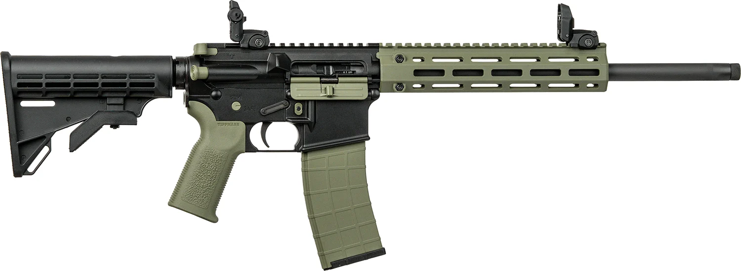 Tippmann Arms A101228 M4 LTE MSR 22 LR 25+1 16" Black Parkerized Threaded Barrel, OD Green Aluminum Receiver w/Picatinny Rail, M-LOK Handguard, Black Adj CAR15 Polymer Stock, OD Green Gen2 Grip, Right