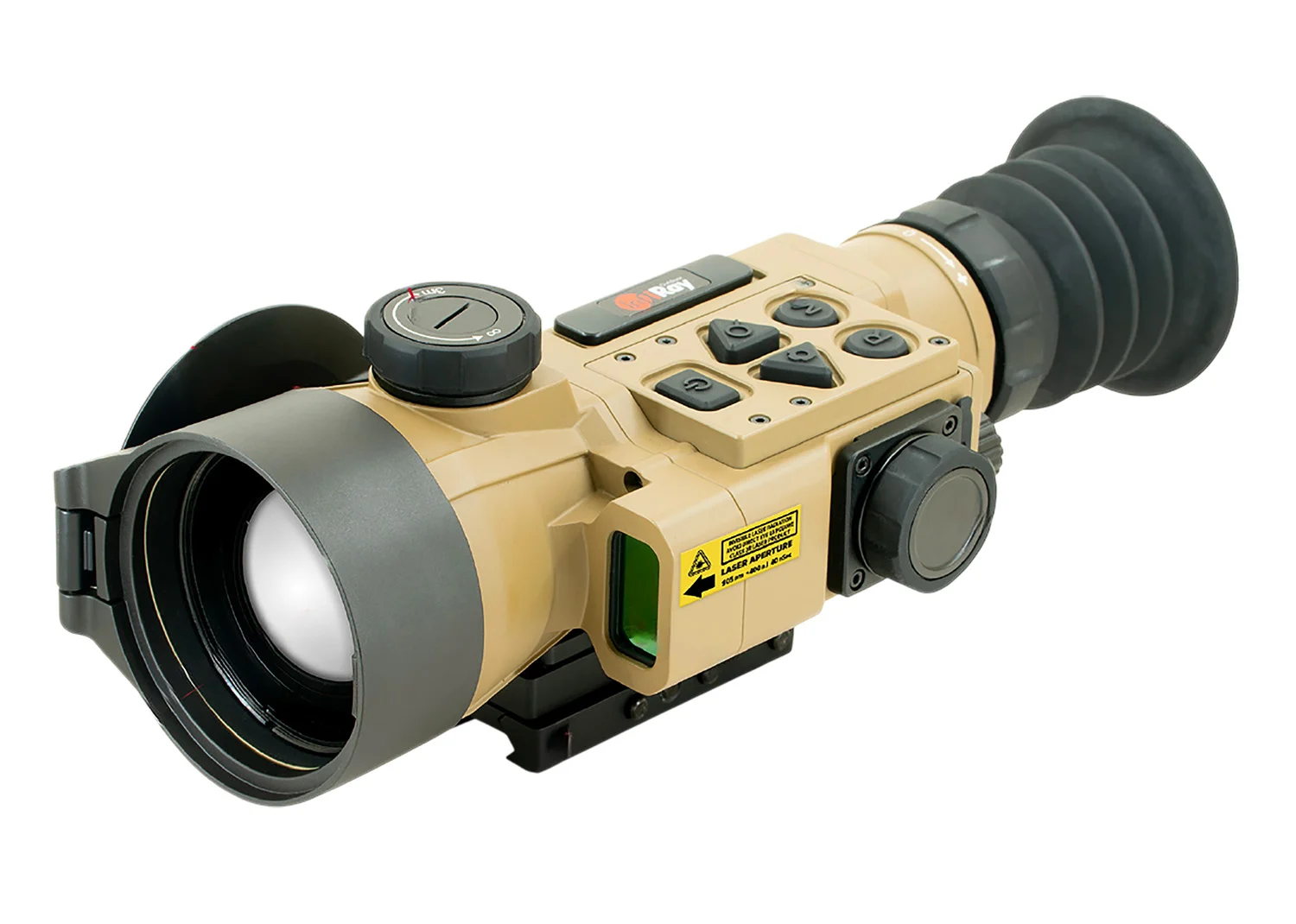 iRay USA HCH50R RICO Hybird Compact Black/Flat Dark Earth Cerakote 3.5x 50mm 8x Zoom 640x480, 10 Microns, 60/30Hz Resolution