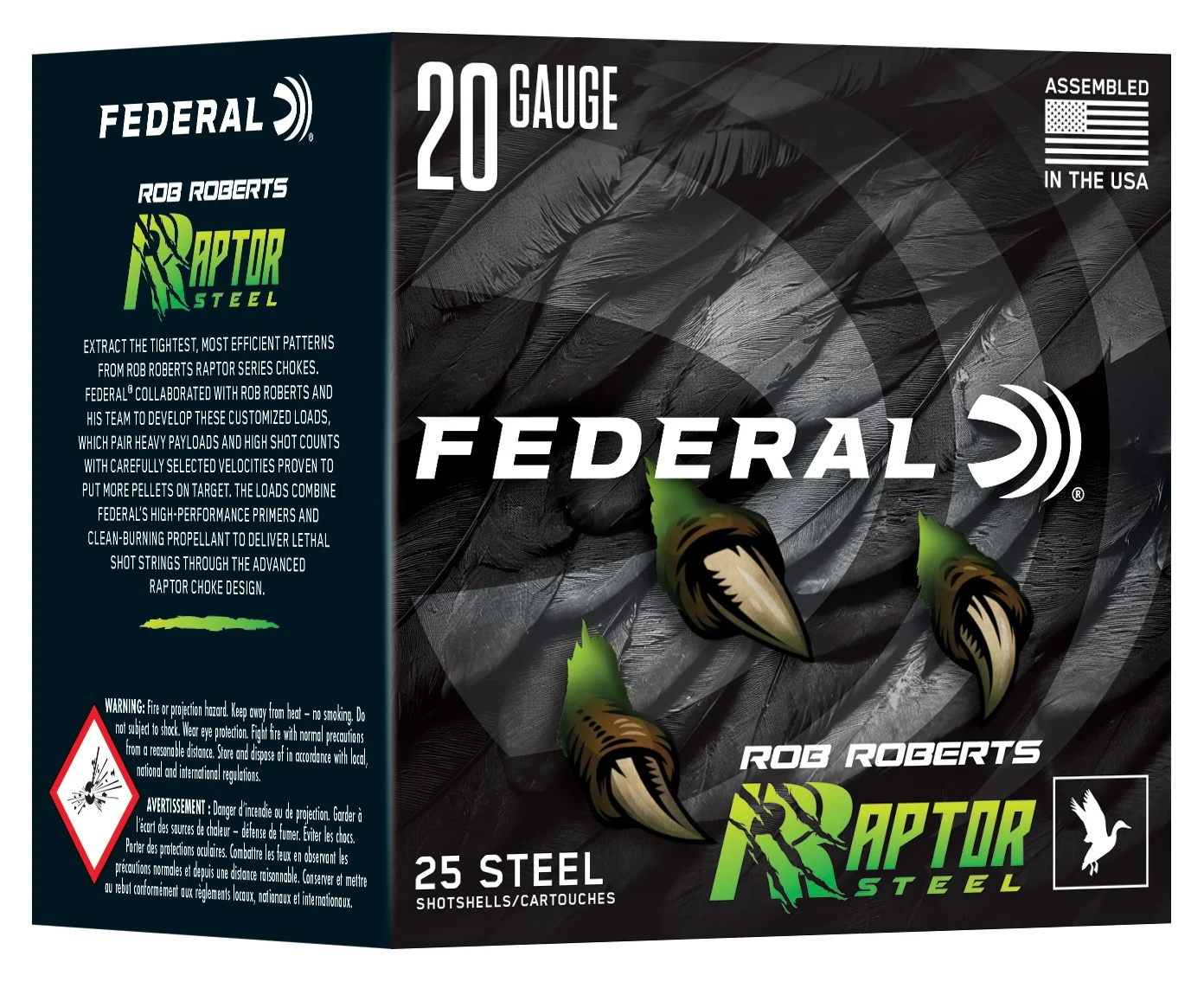 Federal RRS2092 Rob Roberts Raptor 20Gauge 3" 1oz 2Shot 25 Per Box/10 Case