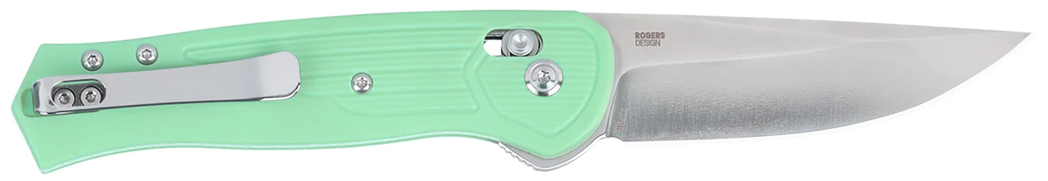 CRKT 7170B SERO EDC 3.02" Folding Plain TiNi S35VN SS Blade, Aqua Textured GRN Handle