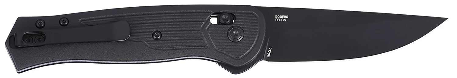 CRKT 7170K SERO EDC 3.02" Folding Plain Black TiNi S35VN SS Blade, Black Textured GRN Handle