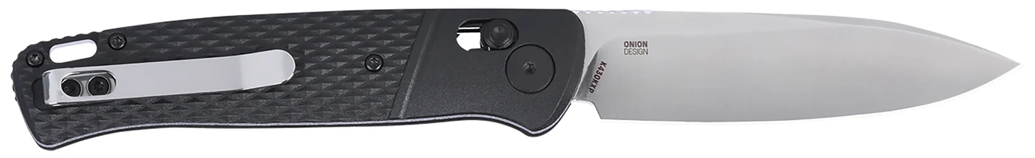 CRKT K430KXP Counterpart EDC 3.38" Folding Drop Point Plain Satin 12C27 Sandvik SS Blade, Black GRN Handle
