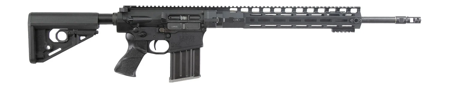 Larue Tactical LTMRGGA308W145 LT10 308 Win 20+1 14.50" Black Threaded Barrel, Black Aluminum Receiver w/Picatinny Rail, M-LOK Handguard, Larue R.A.T Black Polymer Stock, A-PEG Grip