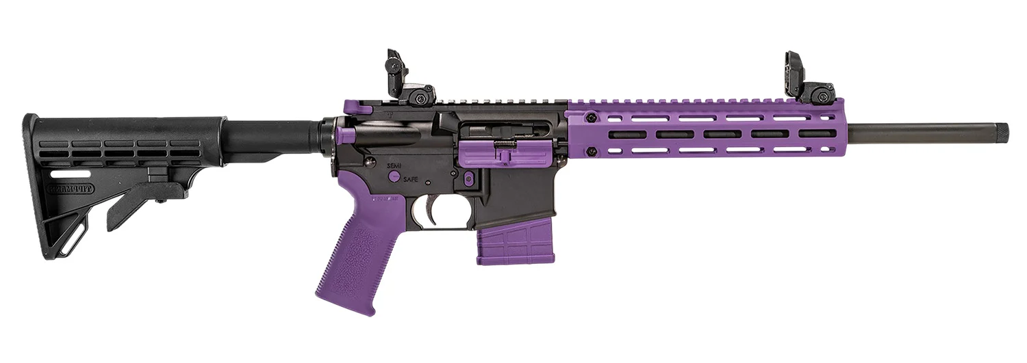 Tippmann Arms A101335 M4-22 LTE 22 LR 10+1 16" Black Parkerized Threaded Barrel, Matte Black Aluminum Receiver w/Picatinny Rail, Purple M-LOK Handguard. Composite Forend. Black Polymer Stock. Purple G