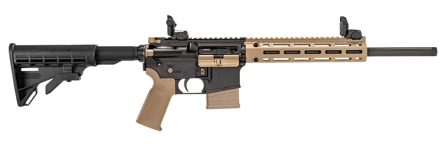 Tippmann Arms A101336 M4-22 LTE 22 LR 10+1 16" Black Parkerized Threaded Barrel, Matte Black Aluminum Receiver w/Picatinny Rail, FDE M-LOK Handguard, Composite Forend, Black Polymer Stock, FDE Gen2 Gr