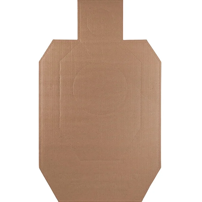 Action Target IDPACB100 IDPA Competition Torso Cutout Hanging Cardboard Brown 100Ct