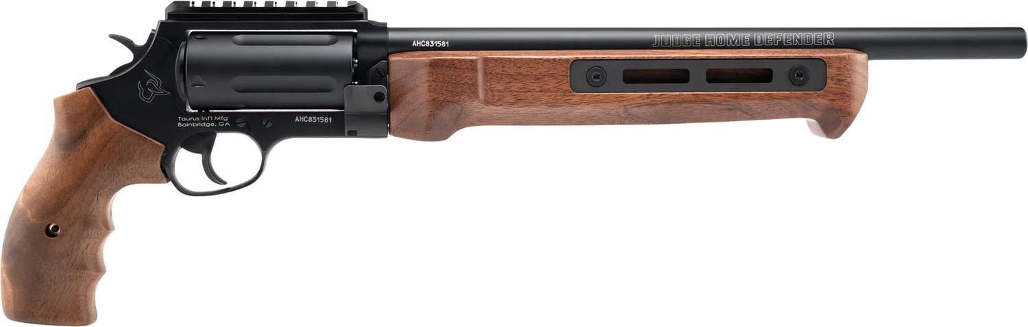 Taurus 2-JHD441013MAG-W Judge 45 Colt (Long Colt)/410 Gauge 5 Shot 13" Matte Black Oxide Picatinny Rail Barrel, Cylinder & Alloy Steel Frame, Walnut Grip