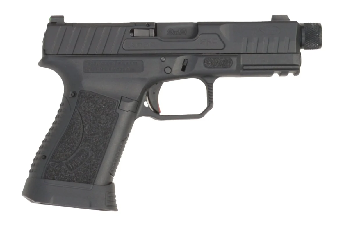 TriStar 85780 Apoc Pro 9mm Luger 15+1 4.50" Black Threaded Barrel, Black Steel Optic Ready/Serrated Slide, Black Polymer Frame w/Picatinny Rail, Interchangeable Backstrap Grip