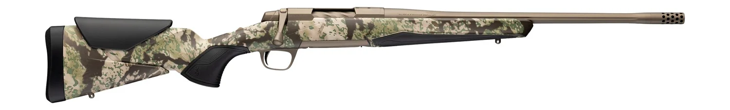Browning 036139218 X-Bolt 2 Speed SPR Full Size 308 Win 4+1 18" Smoked Bronze Cerakote Fluted Threaded Barrel, Smoked Bronze Cerakote Steel Drilled & Tapped Receiver, Kryptek Obskura Transitional Camo