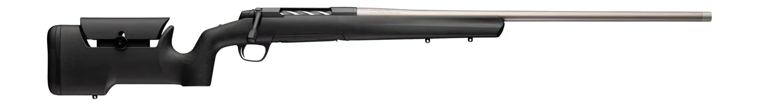 Browning 036120298 X-Bolt 2 Special Max LR SPR Full Size 7mm PRC 3+1 24" Matte Stainless Heavy Sporter Threaded Barrel, Matte Stainless Stainless Steel Drilled & Tapped Receiver, Black Adjustable Max