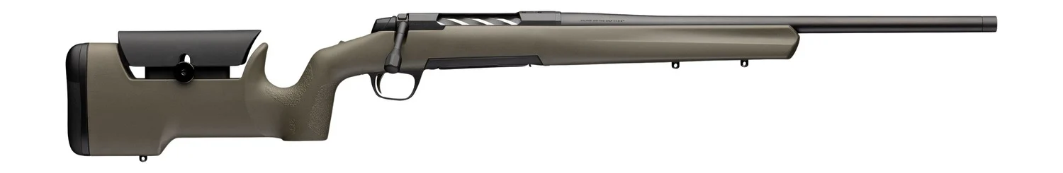Browning 036122297 X-Bolt 2 Special Max LR SPR Full Size 300 PRC 3+1 22" Matte Black Heavy Sporter Threaded Barrel, Matte Black Steel Drilled & Tapped Receiver, OD Green/Black Adjustable Max Synthetic
