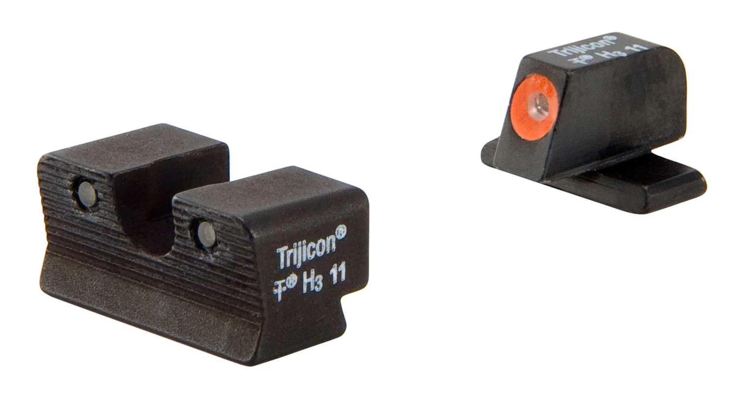 Trijicon 600752 HD Night Sights Green/Tritium Orange Outline Front Sight-Green Tritium Black Outline Rear Sight Springfield Armory XD-S/XD-E