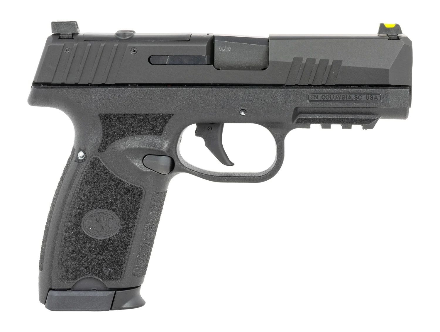 FN 66-102378 309 MRD 9mm Luger 20+1 16+1 3.80" Black Target Crown Barrel, Black Stainless Steel Optic Ready/Serrated Slide, Black Polymer Frame w/Picatinny Rail, Textured Grip Shield, RMS/DPP Footprin