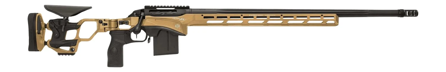 Cadex Inc CDXSSPRO6526CP20I2B1N CDX-SS Seven S.T.A.R.S. Pro 6.5 Creedmoor 10+1 26" Black DLC Fluted Threaded Barrel, Hybrid Tan Cerakote Receiver, ARCA Rail, M-LOK Handguard, Hybrid Tan Adjustable Fo