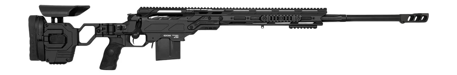Cadex Inc CDX30LITE30824BR20I2F1 CDX-30 Lite 308 Win 10+1 24" Black DLC Fluted Threaded Barrel, Black Cerakote Receiver w/Picatinny Rail, M-LOK Handguard, Adjustable Folding Black Buttstock, Black Pol