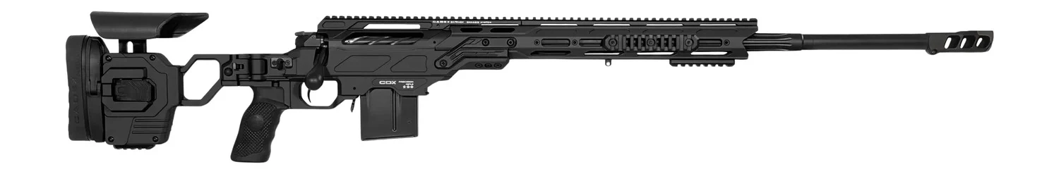 Cadex Inc CDX33LITE33827BR30I2D3 CDX-33 Lite 338 Lapua Mag 5+1 27" Black DLC Fluted Threaded Barrel, Black Cerakote Receiver w/Picatinny Rail, M-LOK Handguard, Adjustable Folding Black Buttstock, Blac