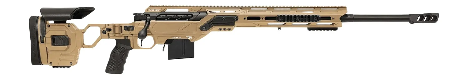 Cadex Inc CDXMCKRKN6524BR20I2B1N CDX-MC Kraken 6.5 Creedmoor 10+1 24" Black DLC Match Grade Threaded Barrel, Hybrid Tan Receiver w/Picatinny Rail, M-LOK Handguard, Hybrid Tan Adjustable Folding Buttst
