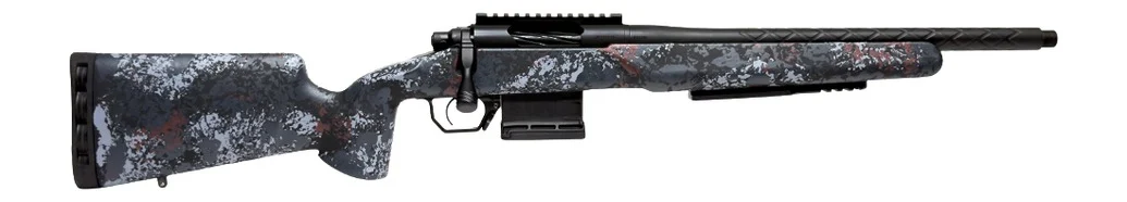 Horizon Firearms HRF-VBL-450B-16R Vandal Bloodline 450 Bushmaster 16.50" SOCOM Black Big Pins Fluting/Threaded Barrel, SOCOM Black Receiver w/Picatinny Rail, Arca Rail Forend, Iota EKO Carbon Fiber St