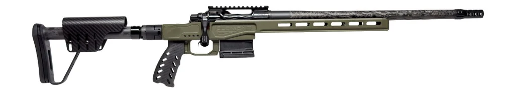 Horizon Firearms HRF-VED-22CM-18R Venatic DM 22 Creedmoor 18" SOCOM Black Proof Research CF Threaded Barrel, SOCOM Black Receiver w/Picatinny Rail, ARCA Rail, OD Green Cerakote XLR Element 4.0 Stock,