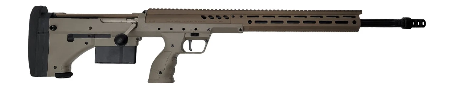 Desert Tech SRSRFMG26RFF SRS M2 338 Lapua Mag 5+1 26" Black Threaded Barrel, Flat Dark Earth Anodized Aluminum Receiver w/Picatinny Rail, M-LOK & Area 419 ARCA Lock Rail Handguard, Flat Dark Earth Cha