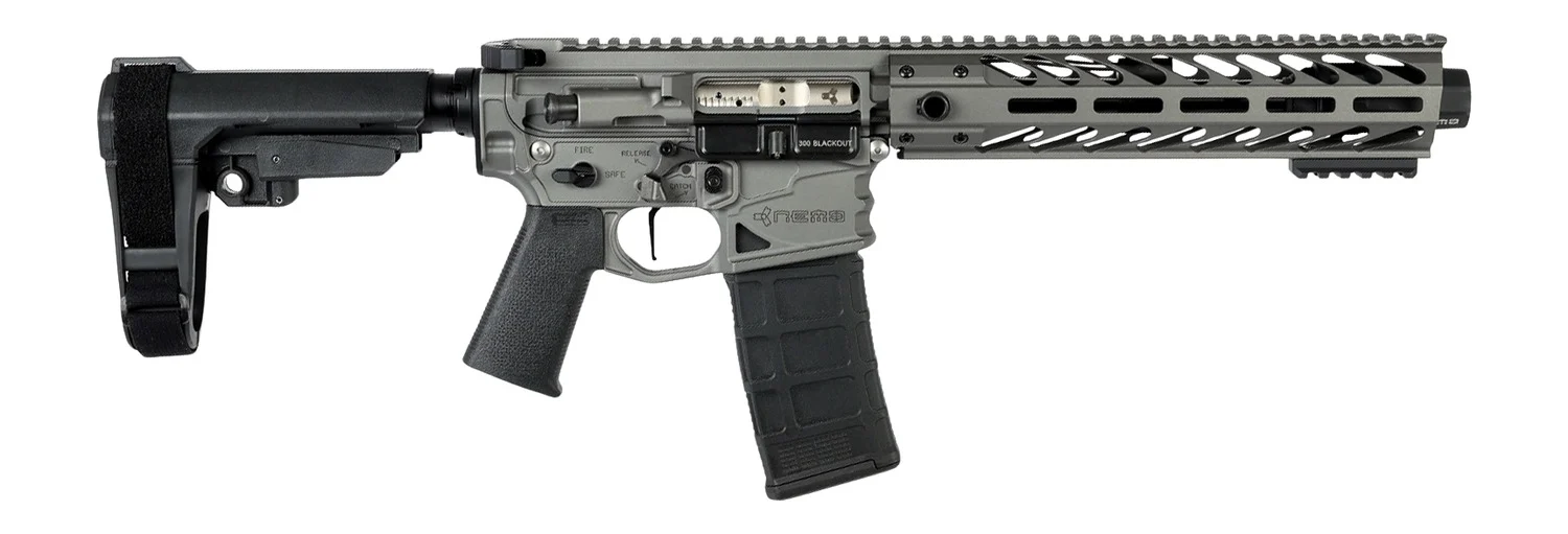 Nemo Arms BL-300-8P Battle-Light 300 Blackout 30+1 8" Black Threaded Barrel, Tungsten Anodized Aluminum Receiver w/Picatinny Rail, M-LOK Handguard, Black Polymer SB Tactical SBA3 Brace, Magpul MOE Gr