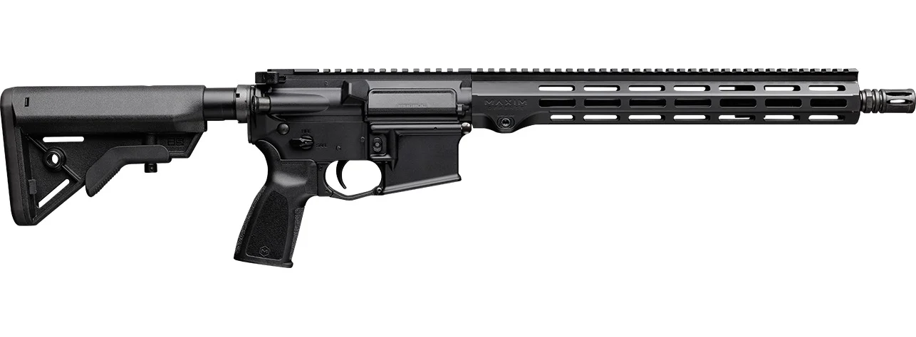 Maxim Defense MD15 Duty 5.56 NATO 16" Black Nitride Threaded Barrel, Black Anodized Aluminum Receiver w/Picatinny Rail, M-LOK Handguard, B5 Bravo Black Polymer Stock, Black Polymer Grip