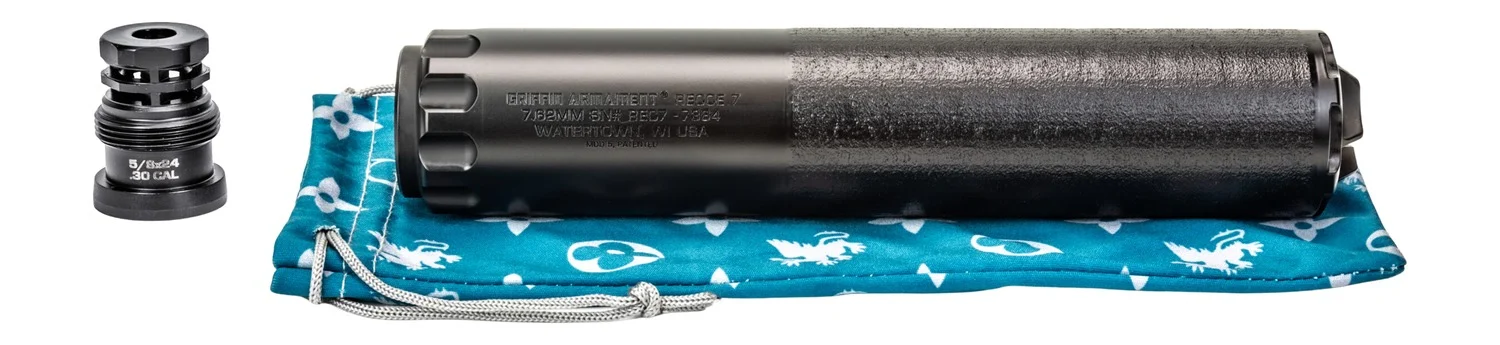 Griffin Armament GAREC7AM-W 7 RECCE 7.62mm 1.50" Black Stainless Steel