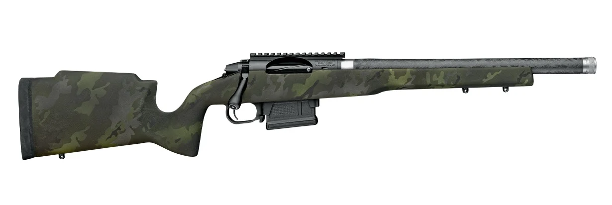 Proof Research 151341 Elevation MTR 6.5 Creedmoor 4+1 18" Carbon Fiber Match Grade Threaded Barrel, Black Receiver w/Picatinny Rail, Midnight Camo Proof Fixed Carbon Fiber Stock, Right Hand