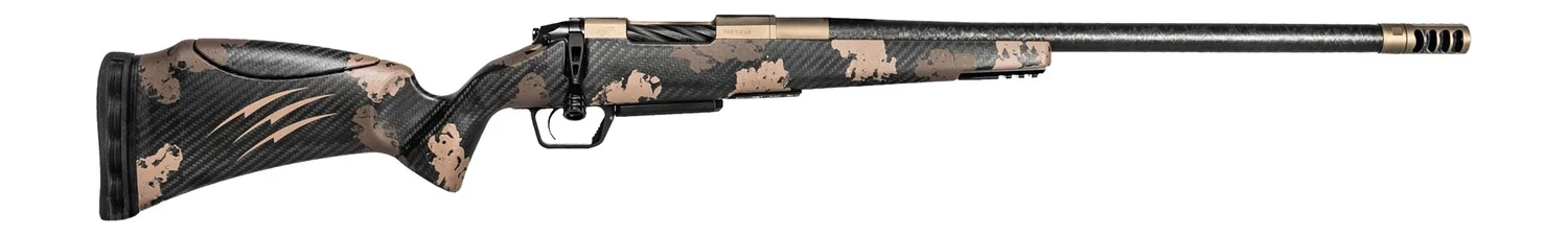 Fierce Firearms RIVSCX65PRC22BDS Carbon Rival XP 2.0 6.5 PRC 22" Smoked Bronze Cerakote Spiral Fluted Stainless Steel Barrel & Drilled & Tapped Receiver, Desert Shadow Camo Adj Comb Carbon Fiber Stock