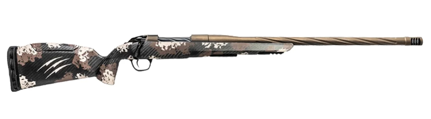 Fierce Firearms Twisted Rage LR Full Size 308 Win 4+1 18" Smoked Bronze Cerakote Match Grade/Spiral Threaded Stainless Steel Barrel, Drilled & Tapped Receiver, Desert Shadow Camo Push Button Adj Comb