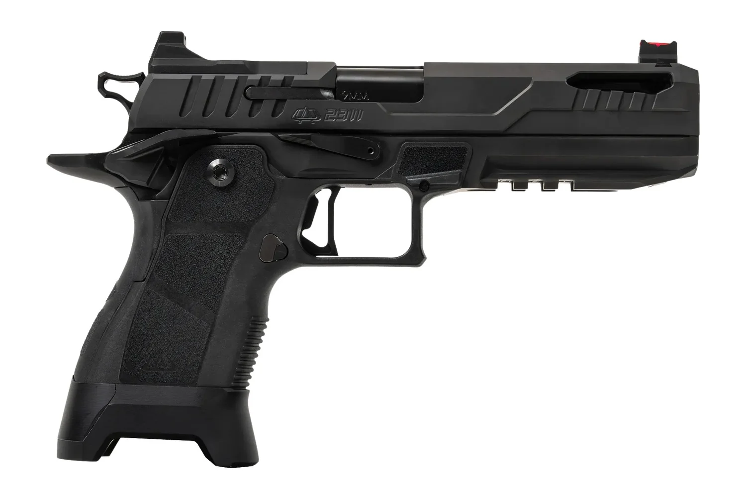 Oa Defense 2311 Pro Full Size 9mm Luger 21+1 5" Black DLC Black Steel Optic Ready/Serrated Slide, Aluminum Frame w/Picatinny Rail, Black Modular Grip, RMR Footprint