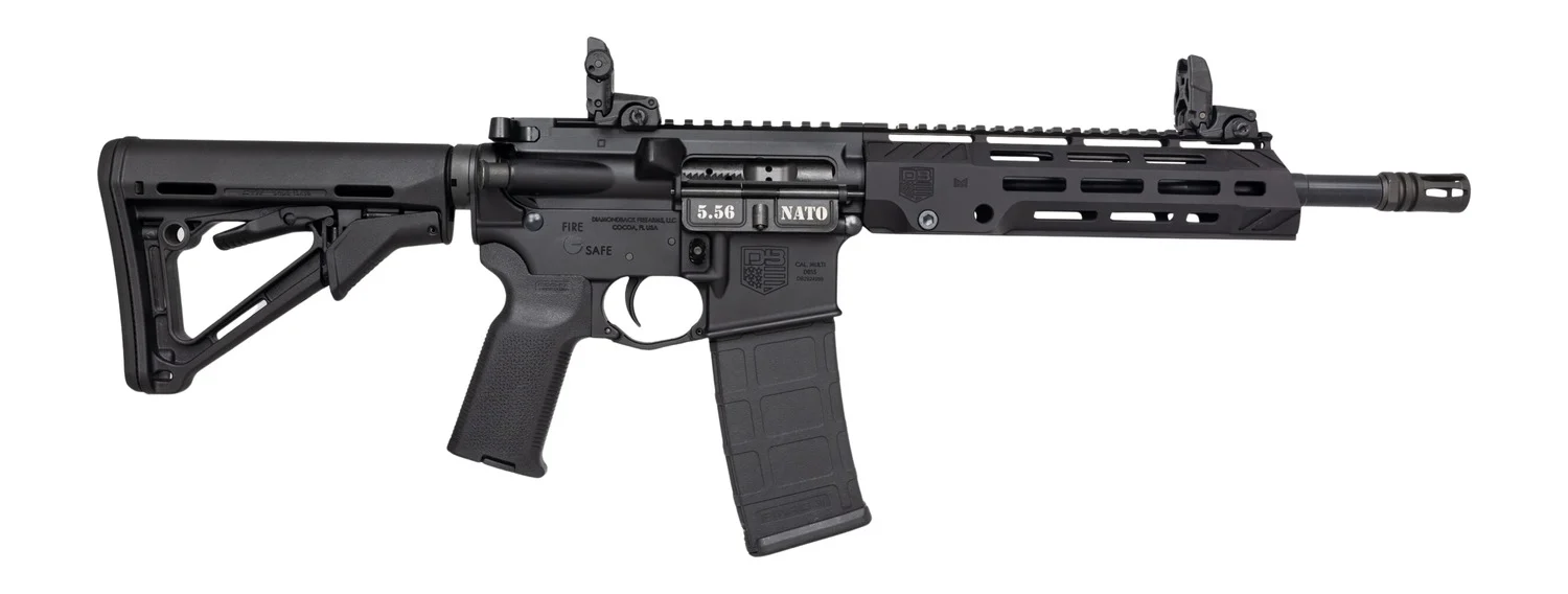 Diamondback DB2377K001 DB15 Diamond SBR 556 Nato 30+1 11.50" Black Nitride Threaded Barrel, Black Anodized Aluminum Receiver w/Picatinny Rail, M-LOK Handguard, Black Polymer Magpul Furniture
