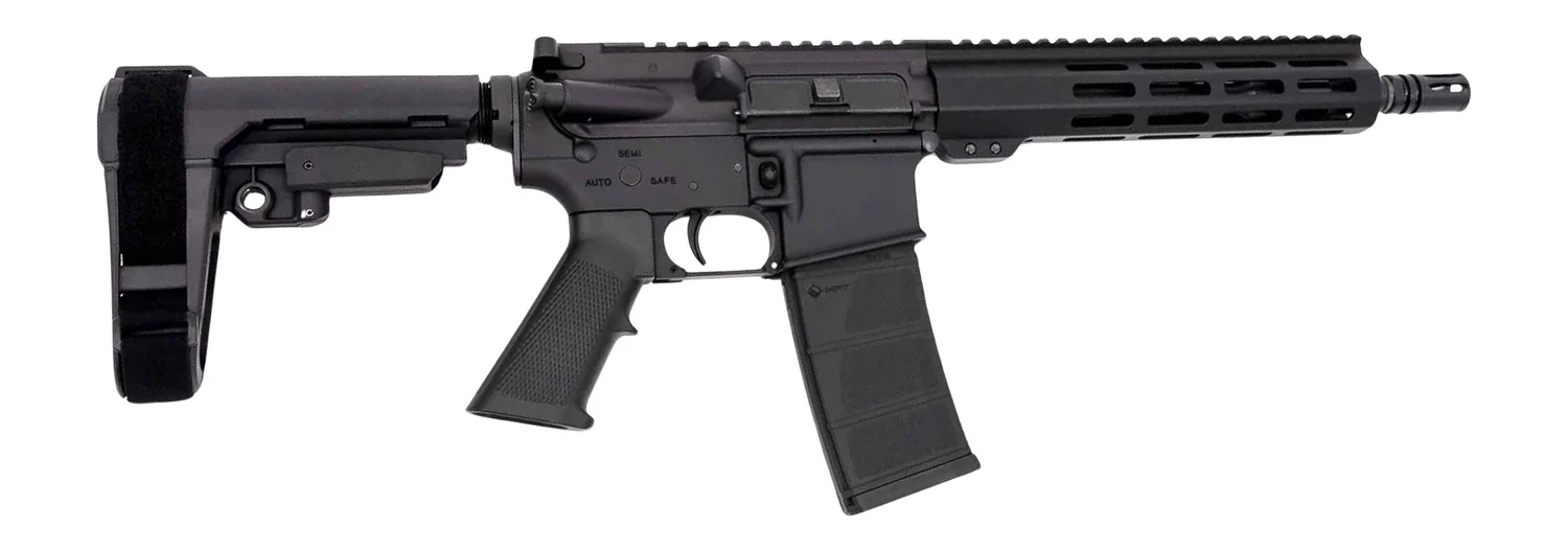 Andro Corp Industries 556103HB ACI-15 Halo 5.56 NATO 30+1 10.30" Black Nitride Threaded Barrel, Black Anodized Aluminum Receiver w/Picatinny Rail, M-LOK Handguard, Black Polymer SBA3 Pistol Brace, A2
