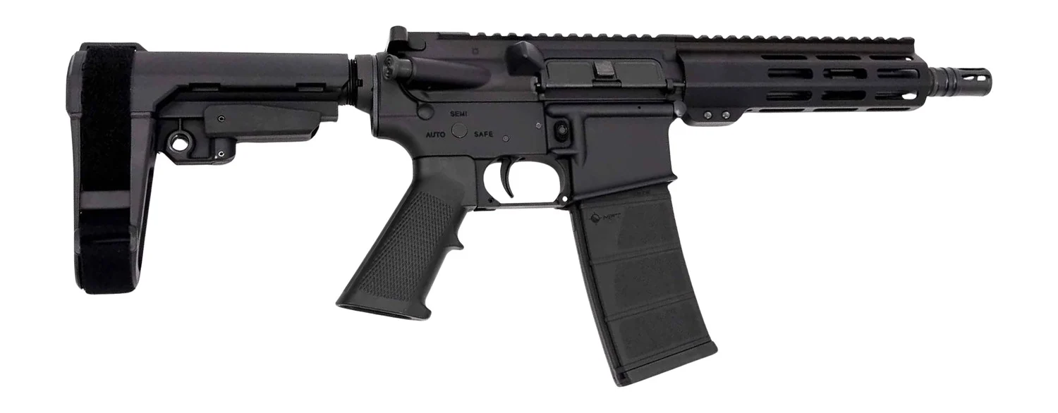 Andro Corp Industries 3008CB ACI-15 CQB 300 Blackout 30+1 8" Black Nitride Threaded Barrel, Black Anodized Aluminum Receiver w/Picatinny Rail, M-LOK Handguard, Black Polymer SBA3 Pistol Brace, A2 Grip