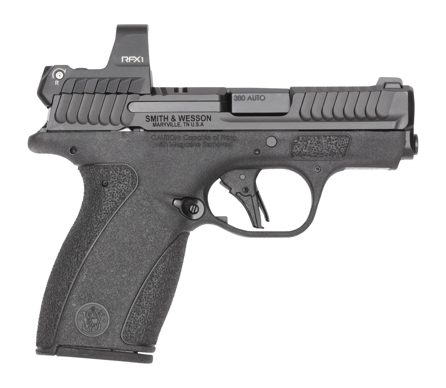 Smith & Wesson 14786 Bodyguard 2.0 w/Optic Micro-Compact 380 ACP 12+1 2.75" Black Armornite Barrel, Black Armornite Stainless Steel Serrated w/Viridian RFX1 Green Dot Slide, Black Polymer Frame, Textu
