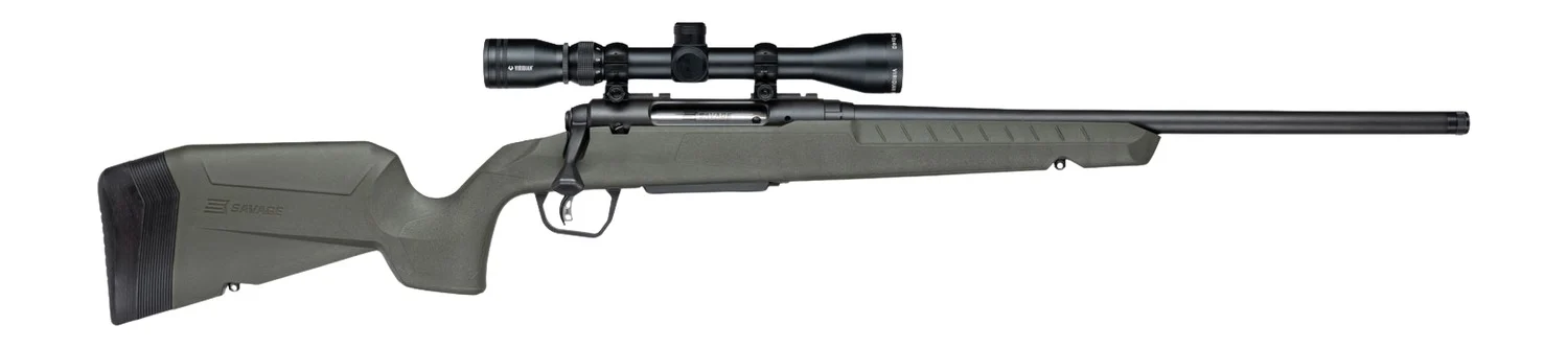 Savage Arms 33169 Axis 2 XP w/Optic 270 Win 4+1 20" Matte Black Carbon Steel Threaded Barrel, Drilled & Tapped Receiver, OD Green Synthetic Fixed w/Pistol Grip Stock, 3-9x40mm Duplex Scope, Right Hand
