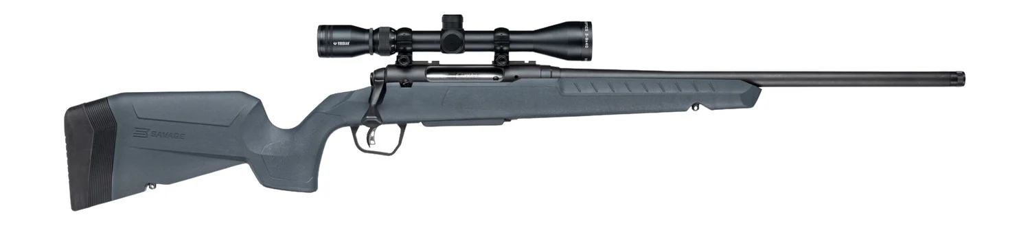 Savage Arms 33177 Axis 2 XP 308 Win 4+1 20" Matte Black Carbon Steel Threaded Barrel & Drilled & Tapped Receiver, Gray Synthetic Fixed w/Pistol Grip Stock, 3-9x40mm Duplex Scope, Right Hand