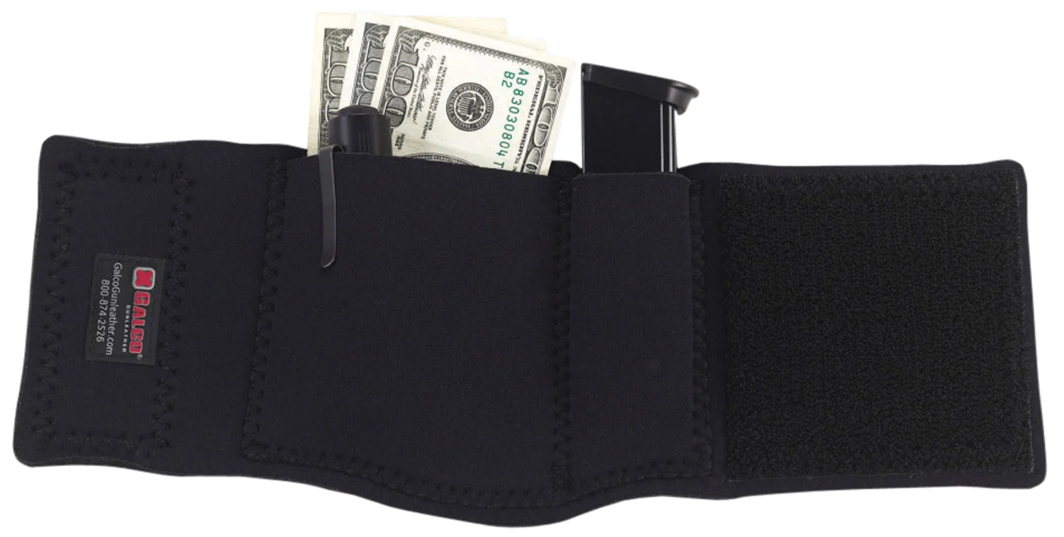 Galco CAS Ankle Safe Fits Springfield SA-35 13" Hook & Loop Mount Black Neoprene