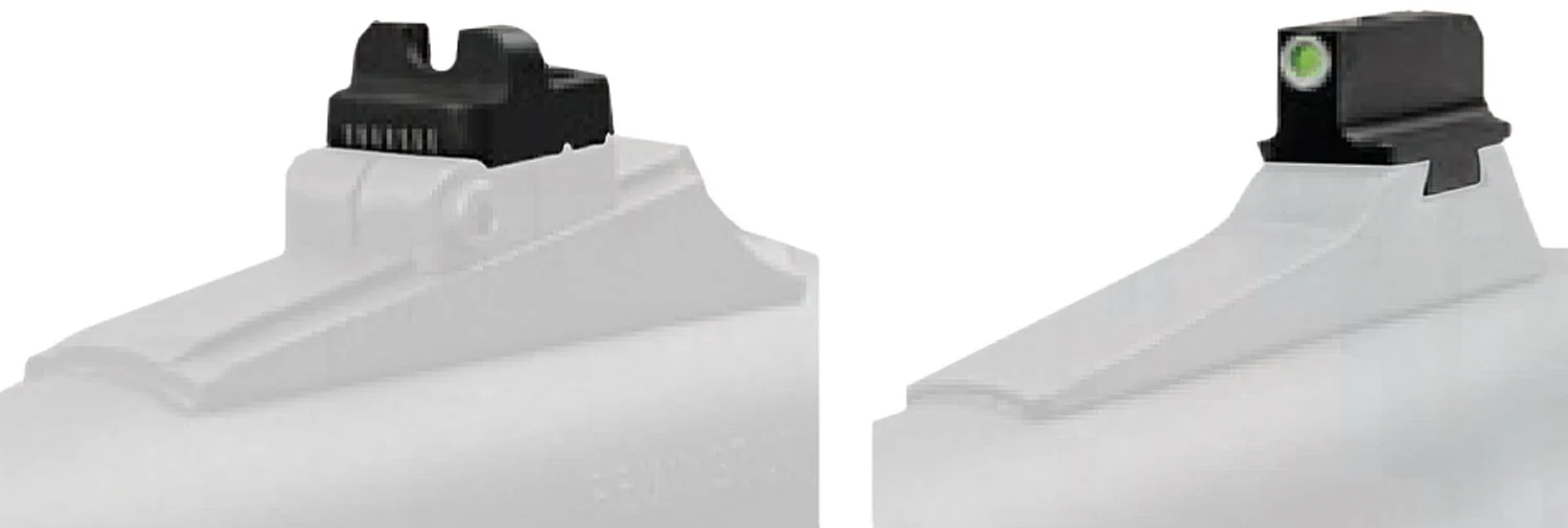 TruGlo TG231F1W Tritium Pro Black | Green Tritium White Outline Front Sight Green Tritium Rear Sight