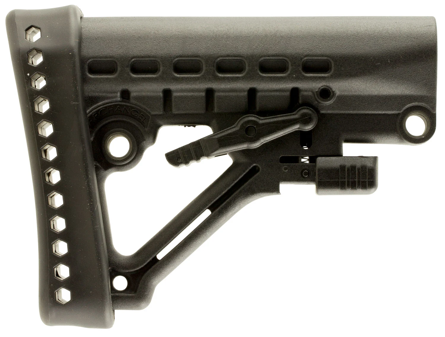 Archangel AA120 Heavy Duty Black Synthetic, 6 Position, Fits AR-Platform with Commercial Tube