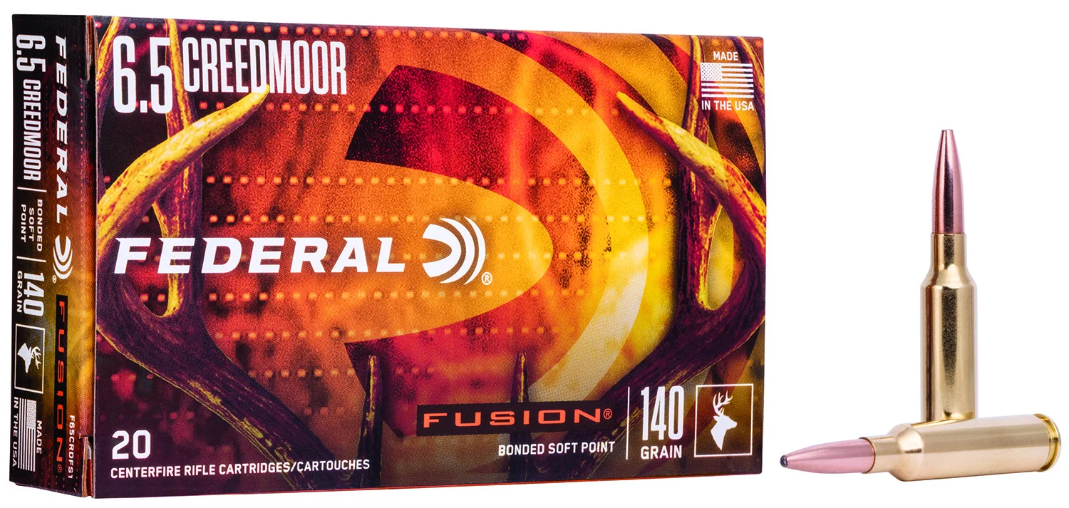 Federal F65CRDFS1 Fusion 6.5Creedmoor 140gr Bonded Soft Point 20 Per Box/10 Case