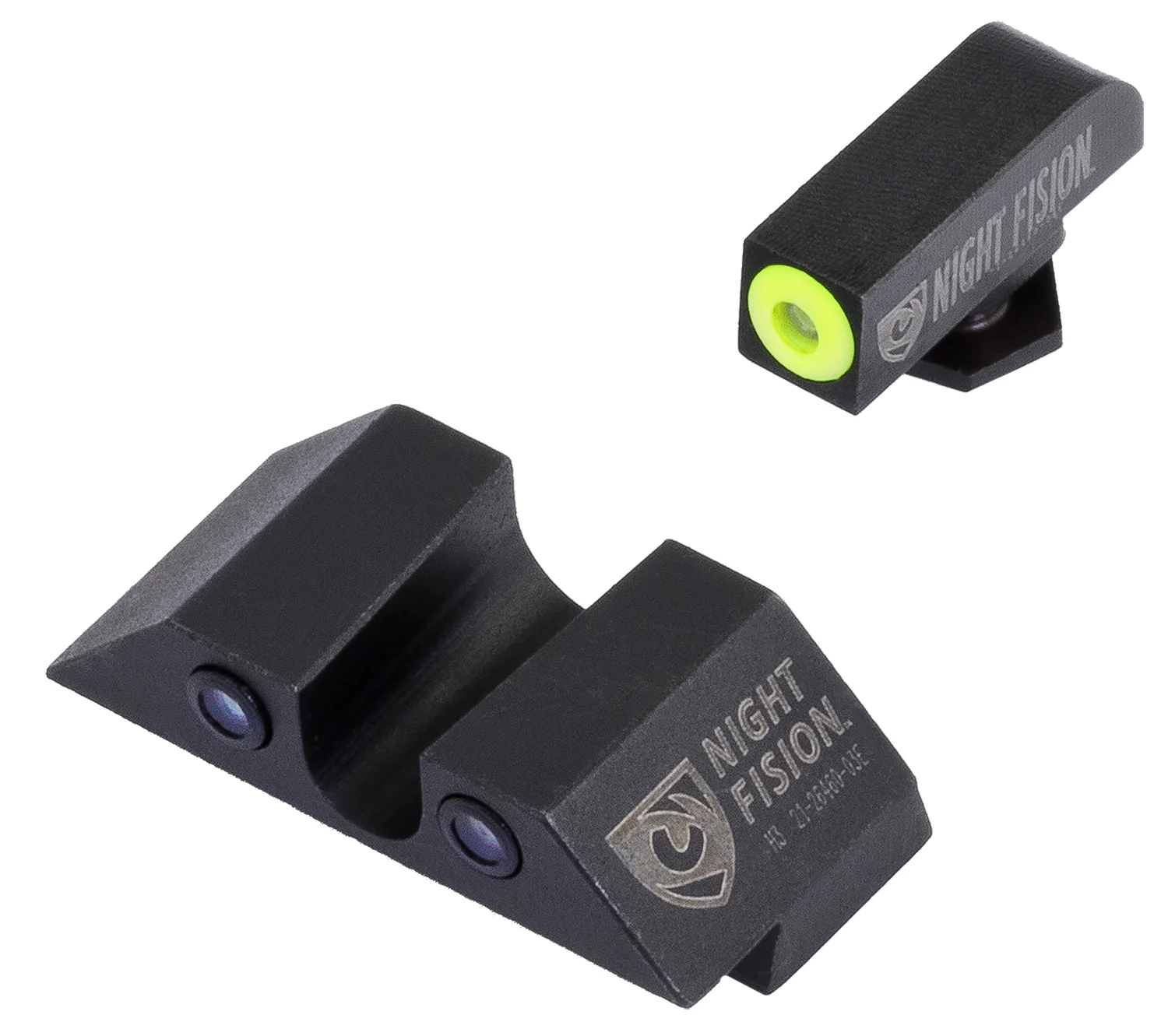 Night Fision GLK003007YGZ Tritium Night Sights For Glock Green Tritium Yellow Outline Front Sight- Green Tritium Black Outline Rear Sight Glock 42/43/43X