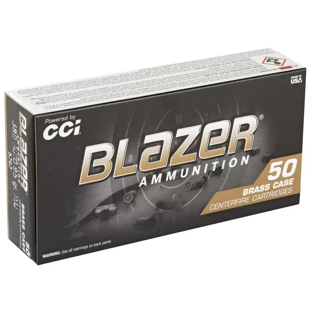CCI 380 AUTO 95 FMJ BLAZER BRASS 50 RD/BX 20 BX/CS