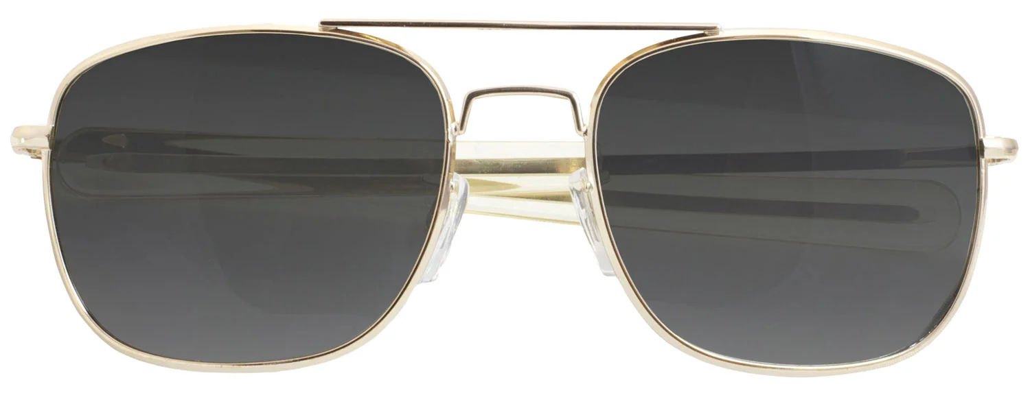Humvee Adventure Gear HMV52BGOLD Sunglasses Adult Gray Lens MIL-PRF-31013 Gold Frame