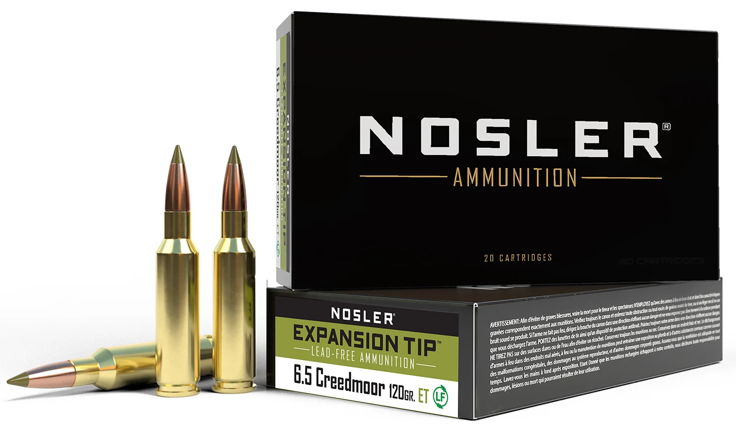 Nosler 40398 E-Tip 6.5Creedmoor 120gr E Tip Lead Free 20 Per Box/10 Case