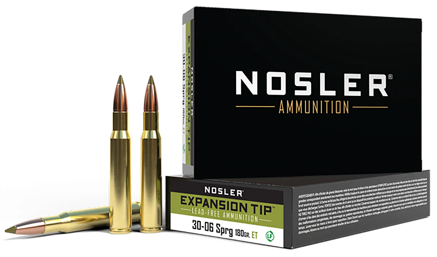 Nosler 40037 E-Tip 30-06Springfield 180gr E Tip Lead Free 20 Per Box/10 Case