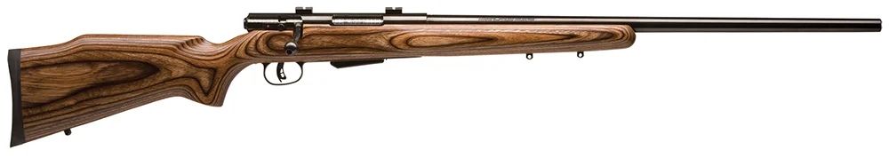 Savage Arms 18526 25 Lightweight Varminter 223 Rem 4+1 Cap 24" Matte Black Rec/Barrel Natural Brown Laminate Right Hand (Full Size) with Detachable Box Magazine
