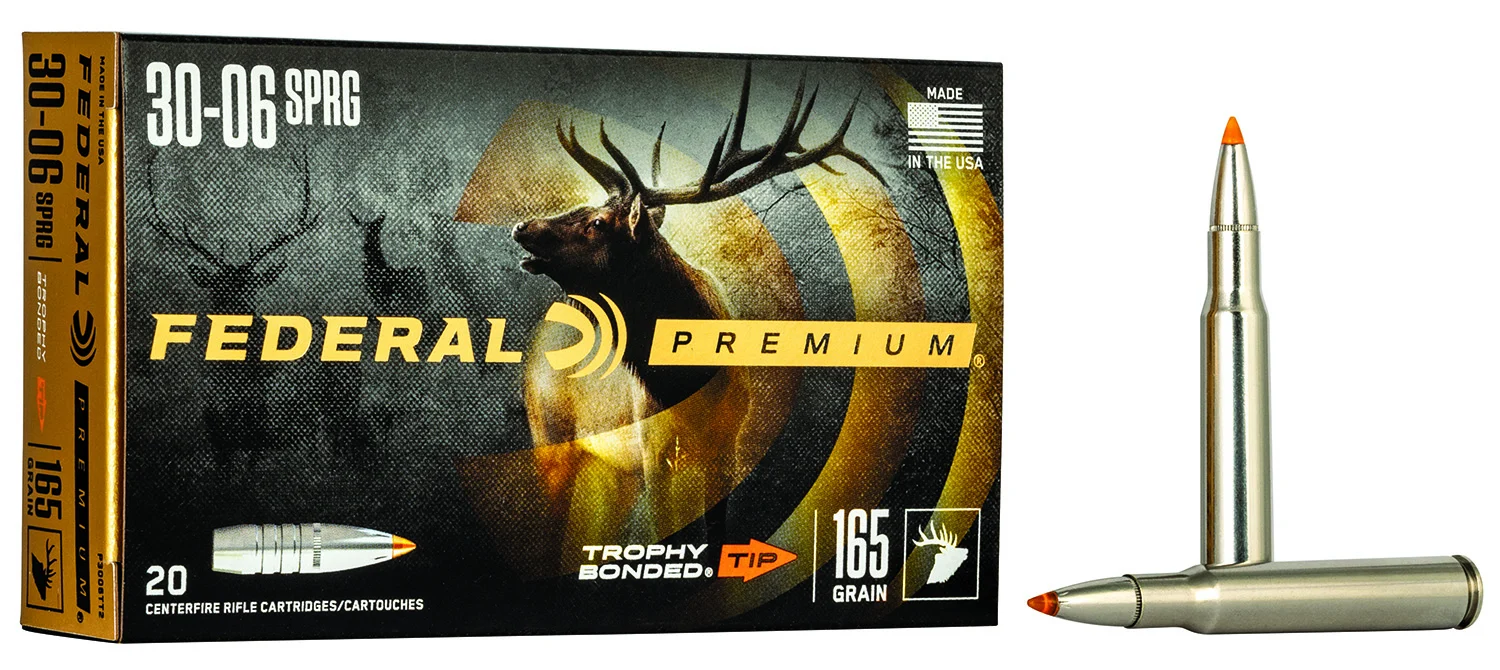 Federal P3006TT2 Premium 30-06Springfield 165gr Trophy Bonded Tip 20 Per Box/10 Case