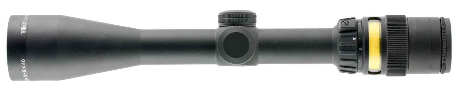 Trijicon 200004 AccuPoint Black Hardcoat Anodized 39x40mm 1" Tube Illuminated Mil-Dot Crosshair w/Amber Dot Reticle