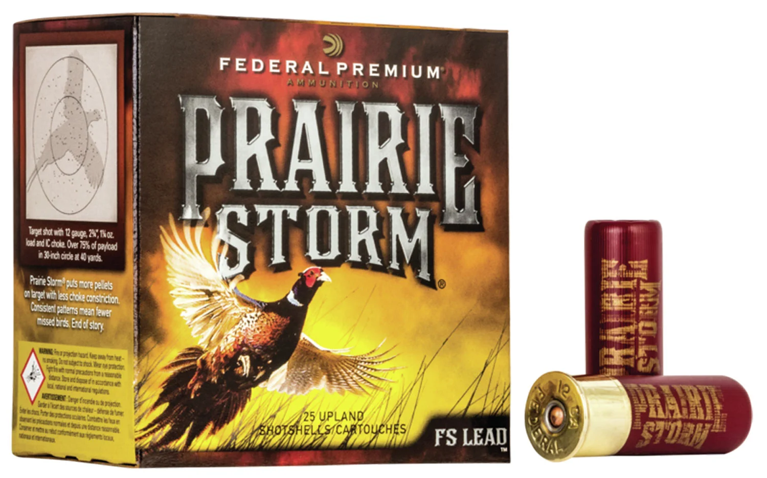 Federal PFX154FS4 Premium Prairie Storm FS 12Gauge 2.75" 1 1/4oz 4Shot 25 Per Box/10 Case